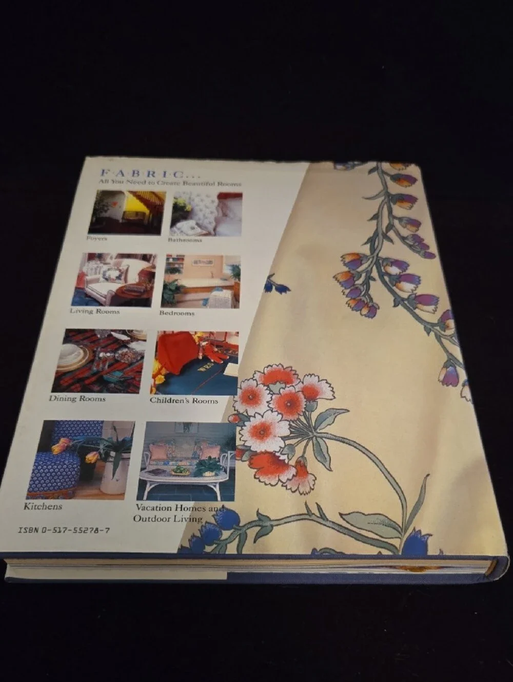 Decorating with Fabric Hardcover Book - Cream Cover with Blue and Red Accents
